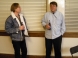 Mark Schartz and Peter Prestone catch up back stage