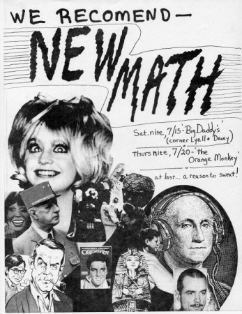 New Math Big Daddy's/Orange Monkey gig Poster 