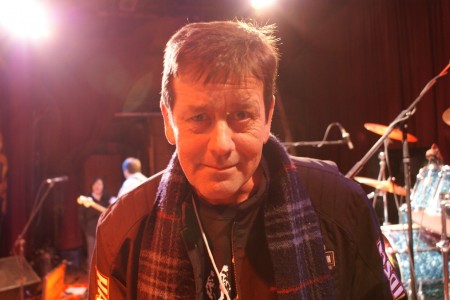 Scott Weichman aka B.B. Lummox during soundcheck at the German House.
