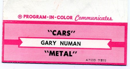 Gary Numan - Cars b/w Metal